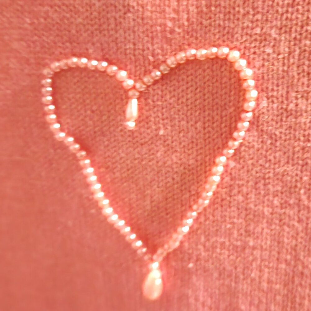 Designer Valentine Sweater- Michael Simon -Pink Hearts - Picture 4 of 9